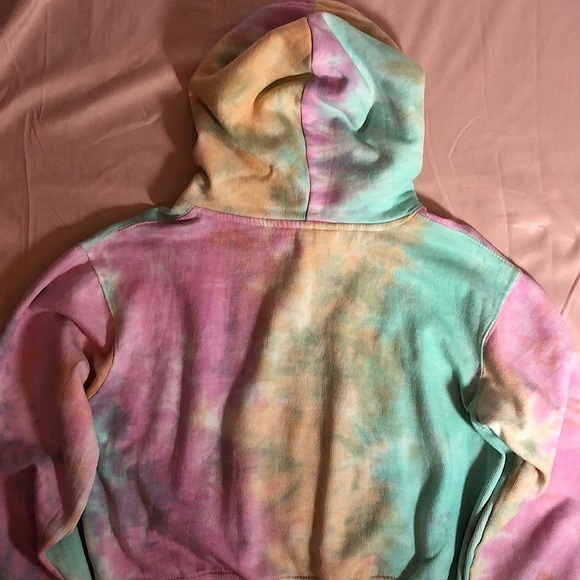 Exist Cropped Pullover Hoodie Tie-Dye - Picture 3 of 7
